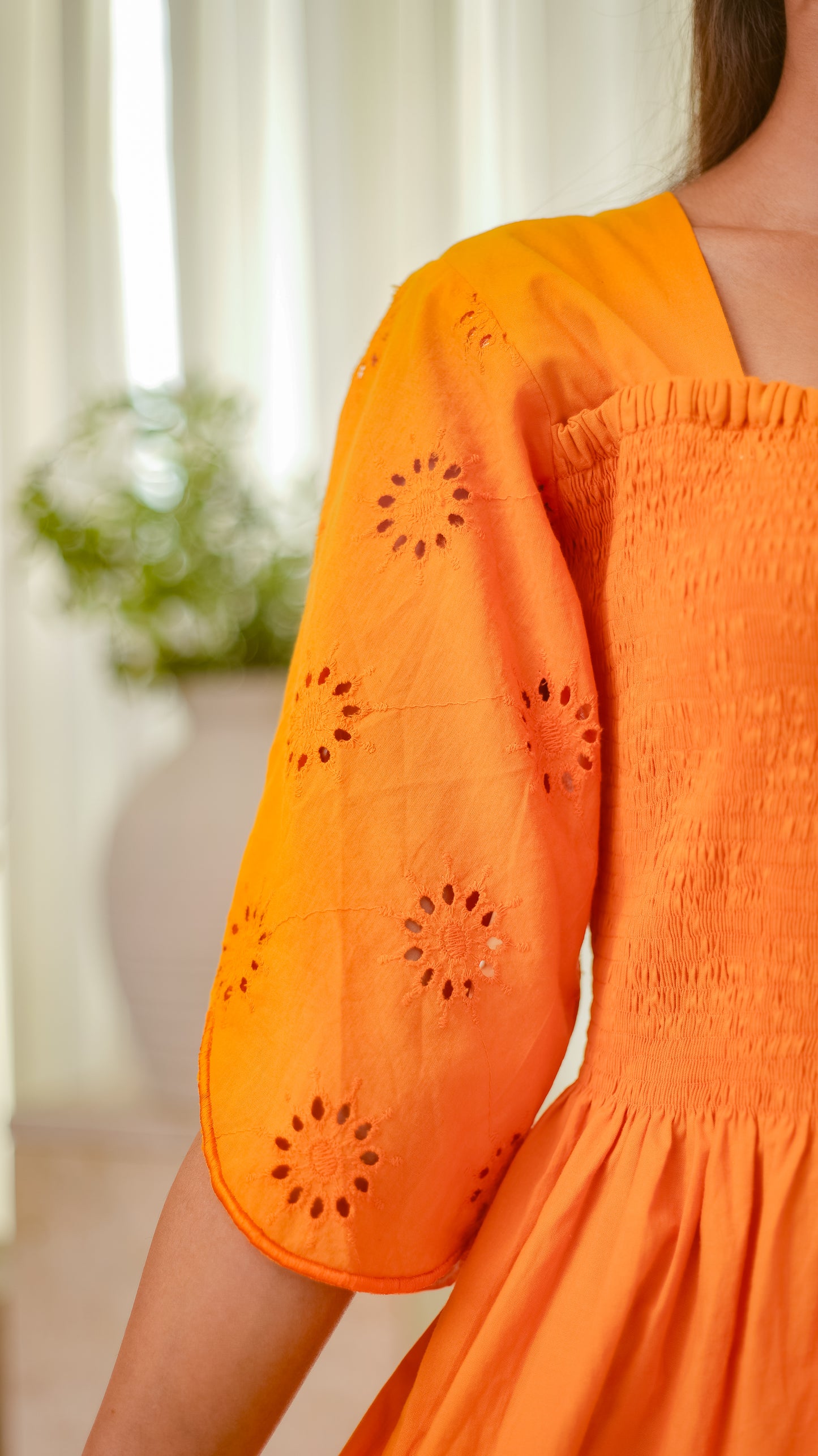 MSP 303 - Yellow Cotton Chicken Kaari Frock
