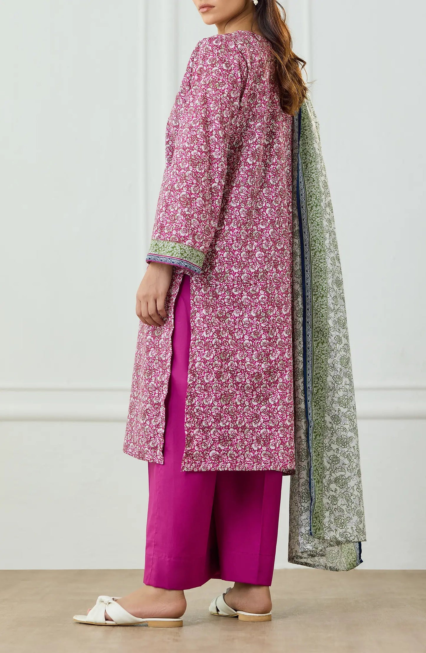 3 PIECE | PRINTED | LAWN SHIRT | OTL-25-492/U PINK