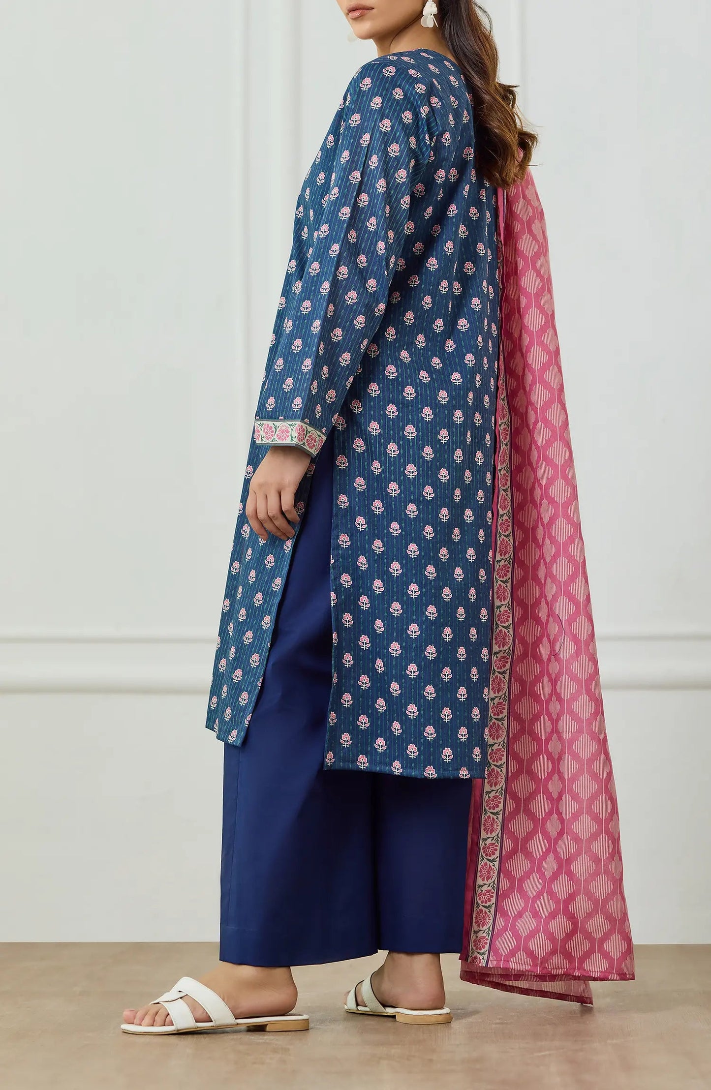3 PIECE | PRINTED | LAWN SHIRT | OTL-25-547/U BLUE