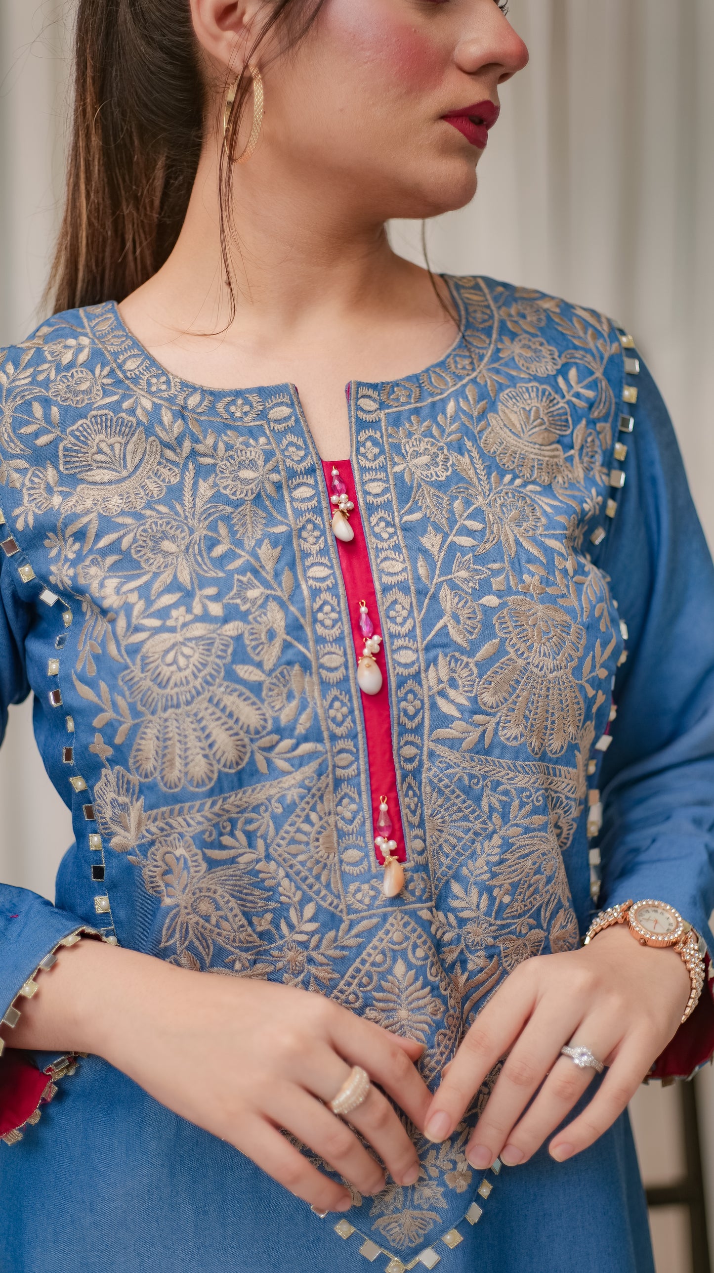MSP 106 - Jeans Kaftan Shirt (1 Piece)