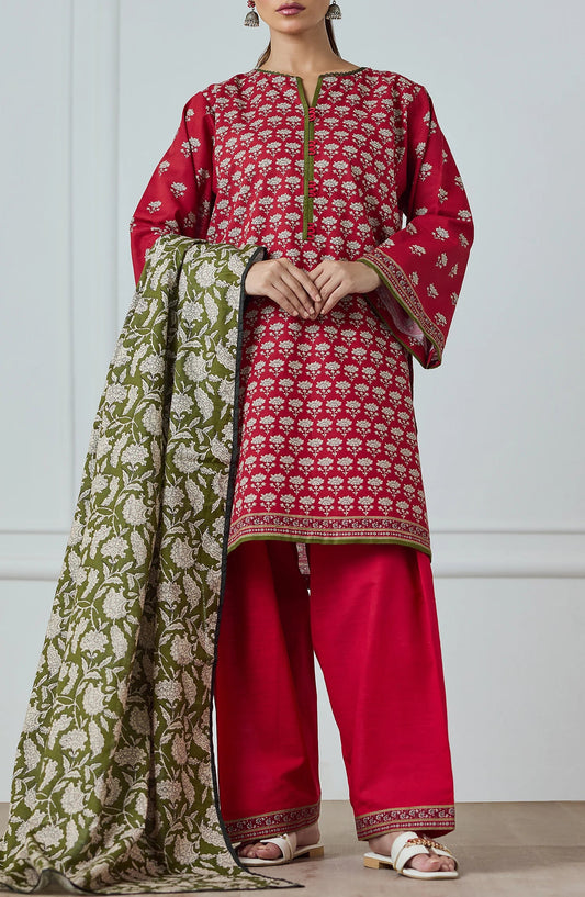 3 PIECE | PRINTED KHADDAR | OTL-25-424