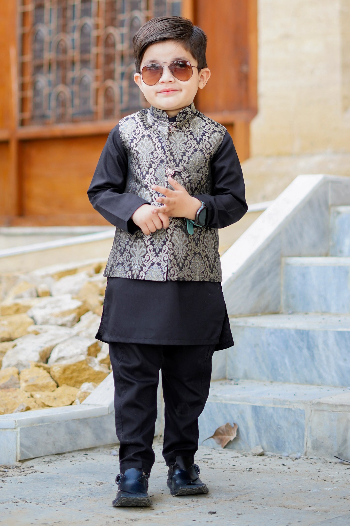 Black Waistcoat Suit - WKS 016