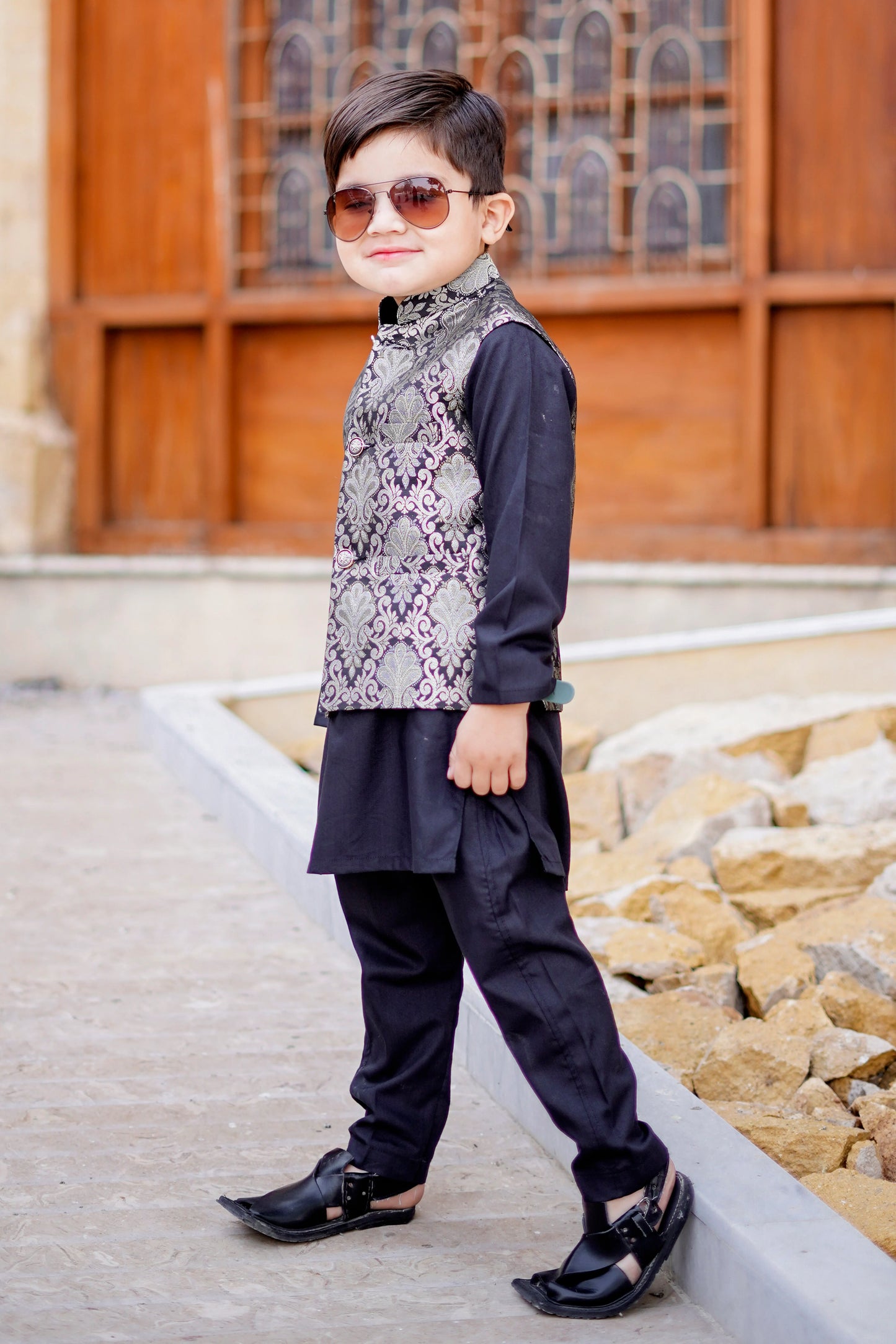 Black Waistcoat Suit - WKS 016