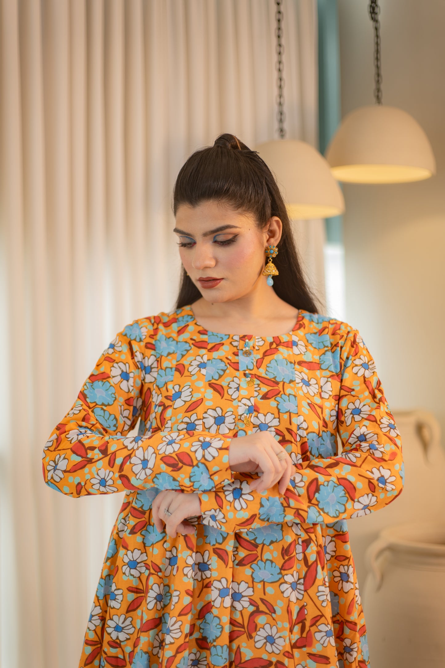 MSP-104 Printed Frock and pants 2 Piece