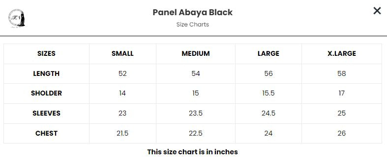 Panel Abaya Black