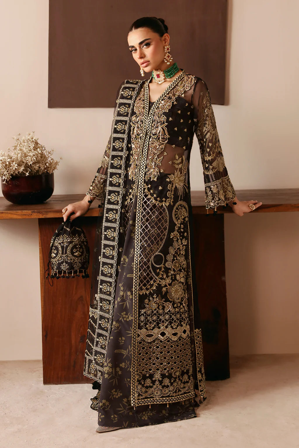 Elegant Gown with Sequins by Ramsha