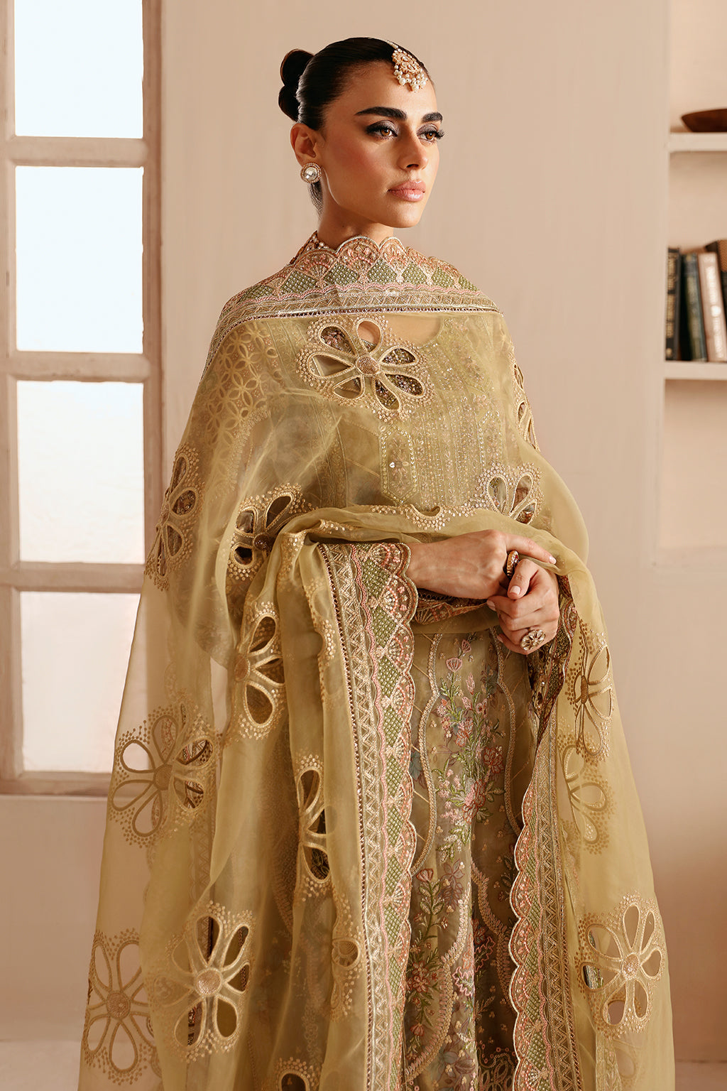 E-205 Organza Outfit with Net Dupatta
