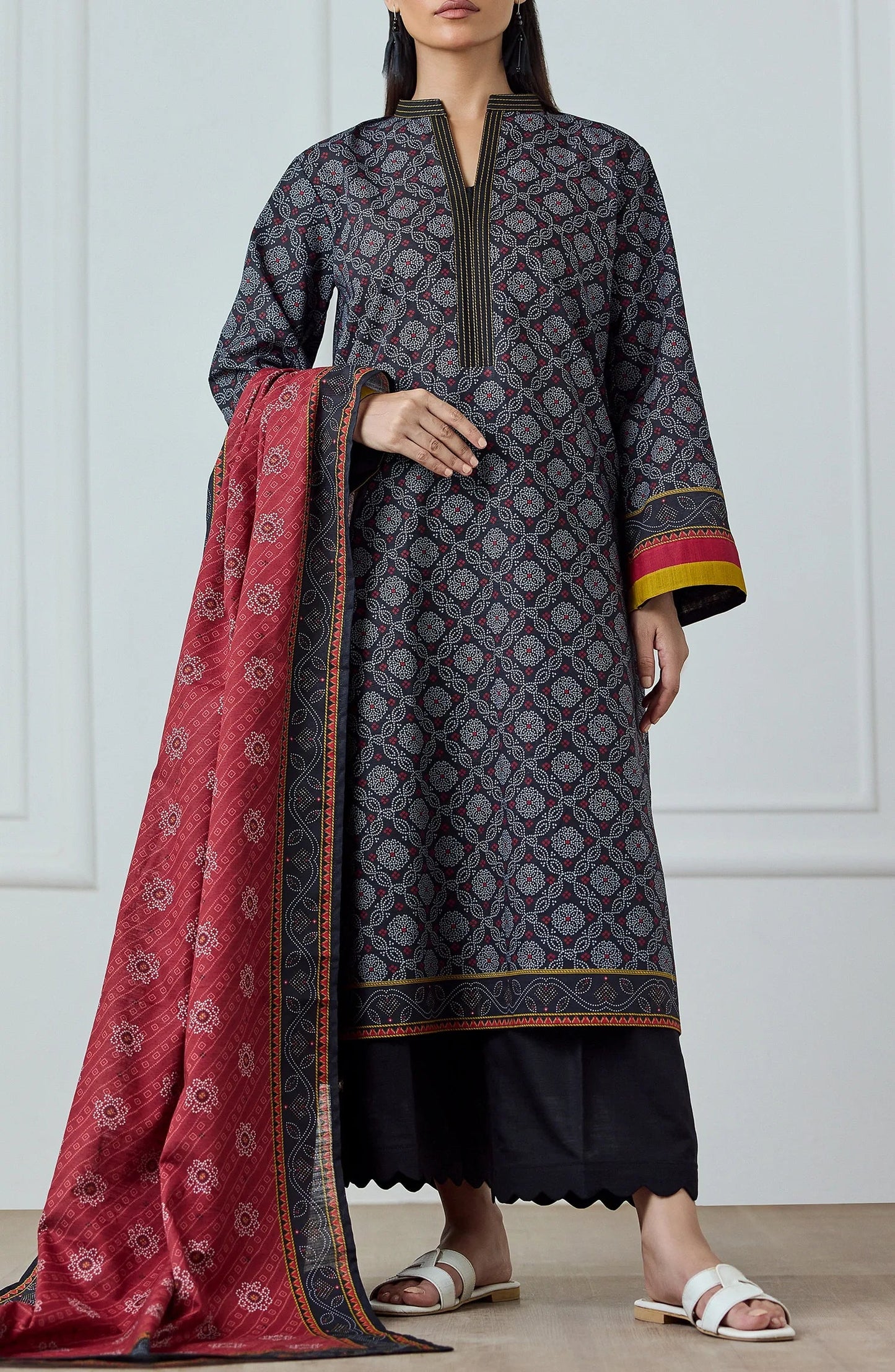3 PIECE | PRINTED KHADDAR | OTL-25-42