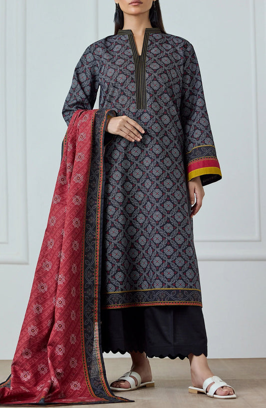 3 PIECE | PRINTED KHADDAR | OTL-25-42