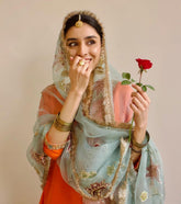 Orange Bloom Shalwar Kameez