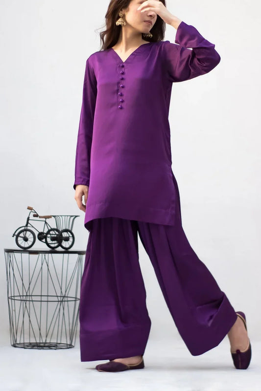 MSP-006-Nourya | Purple With Olive And Purple Color Dupatta
