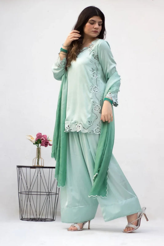 MSP-007-Irvaa | Mint Green Cut Work