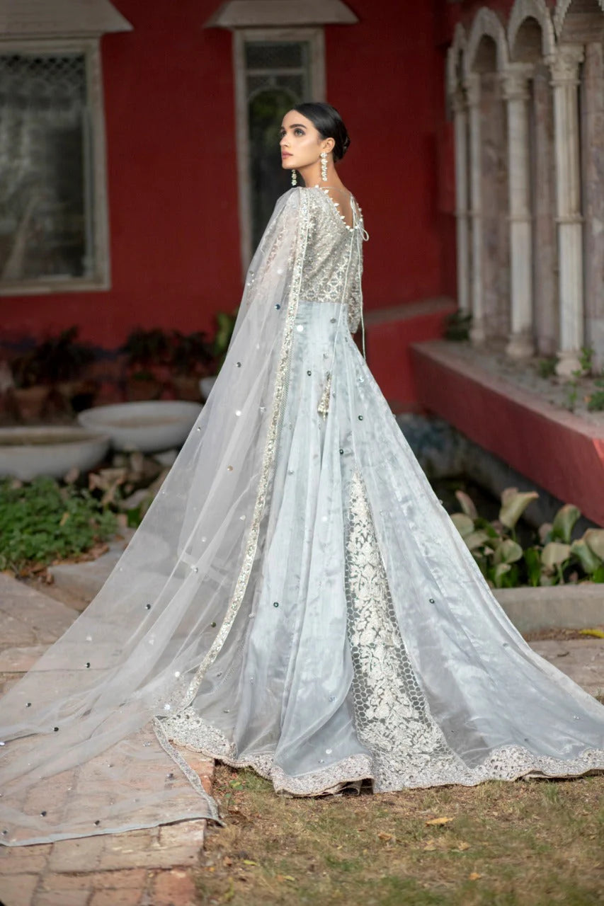 NB-2977 Silver Embroidered Maisori Maxi 3pc Stitched
