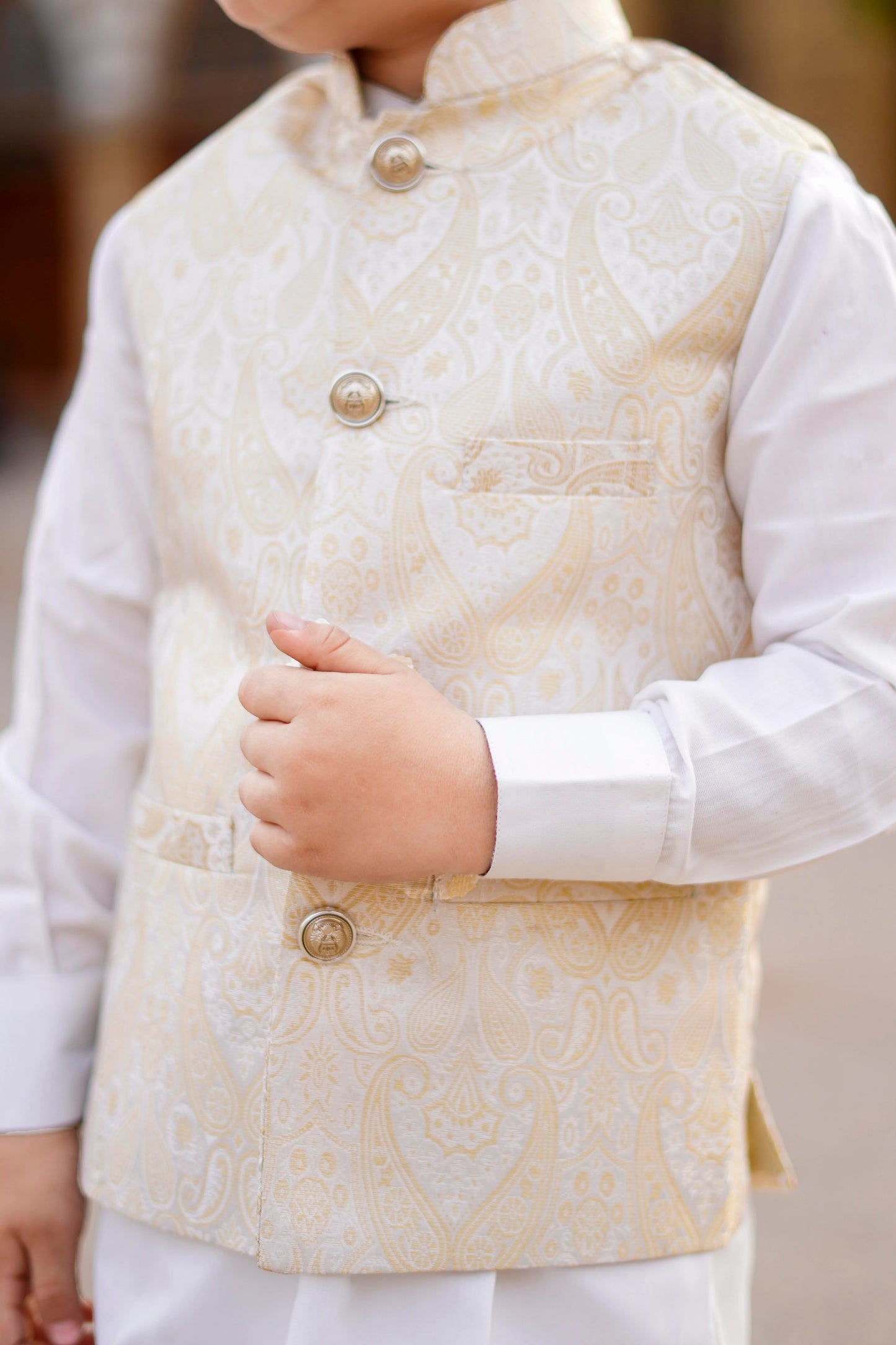 Off White Waistcoat Suit - WKS 015