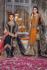 P-252 Hand Embroidered Shirt with Dupatta and Sharara Lehenga