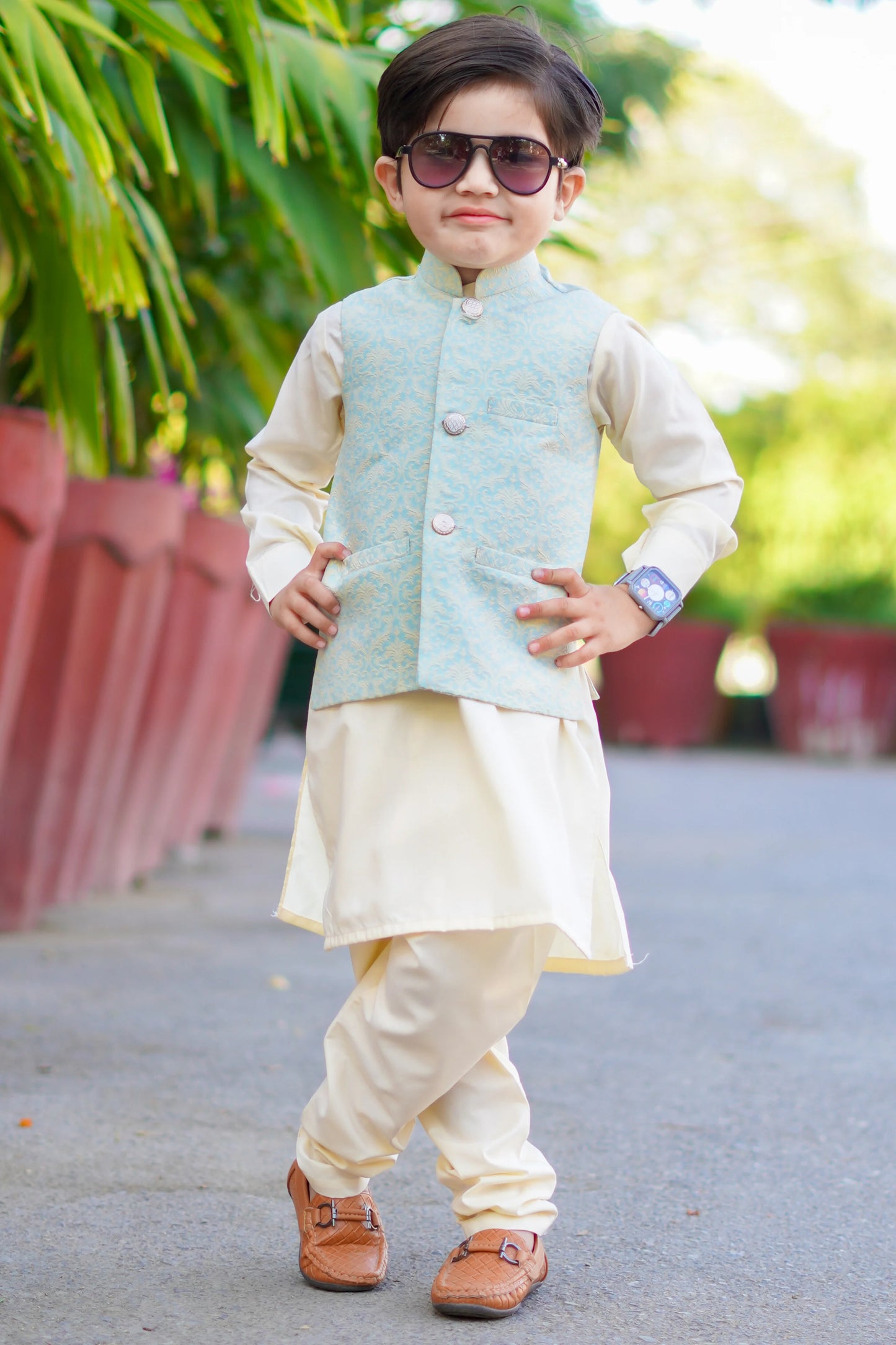 Sea Green Waistcoat Suit EW20