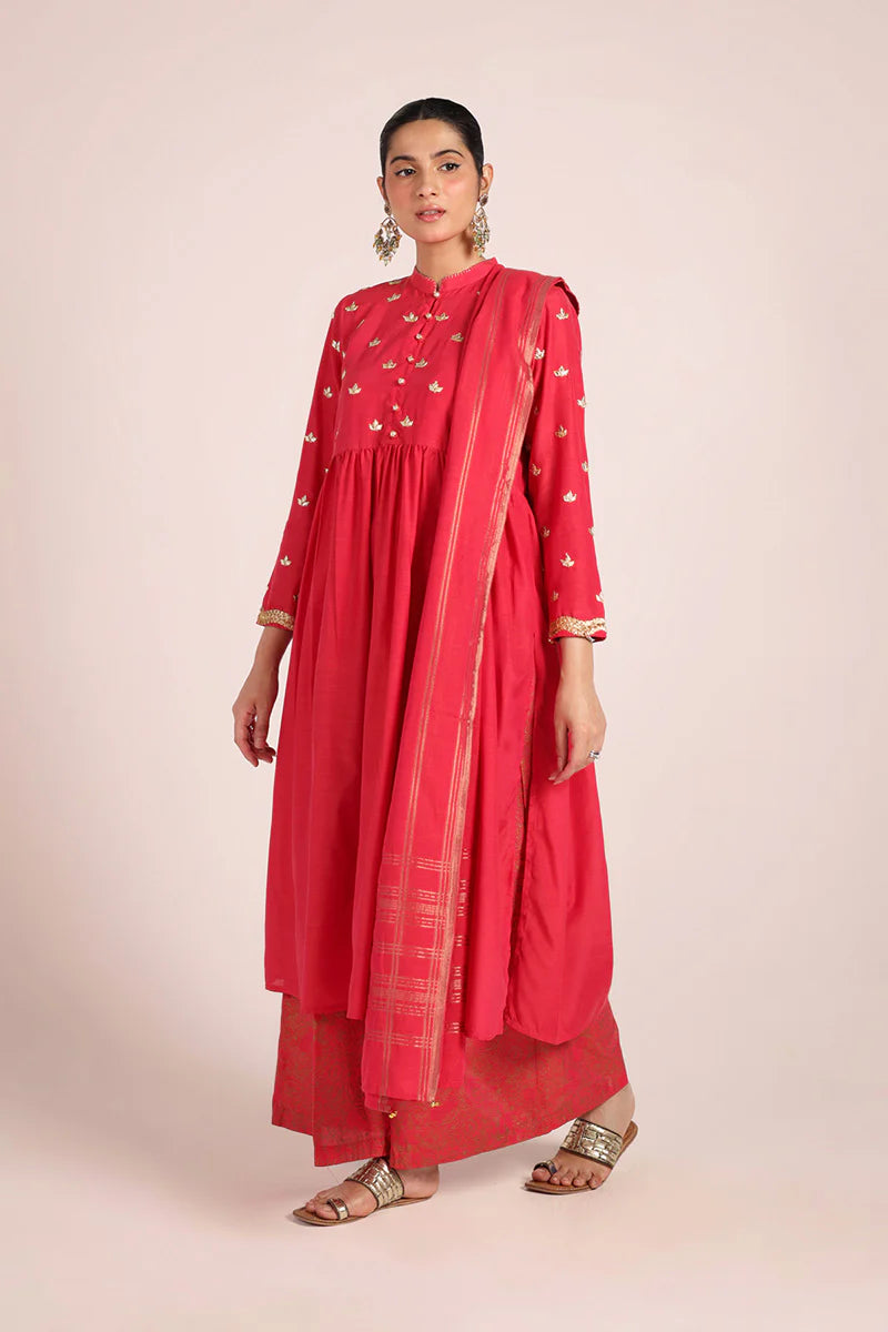 ZAREEN GOTA GRACE SUIT - Coral