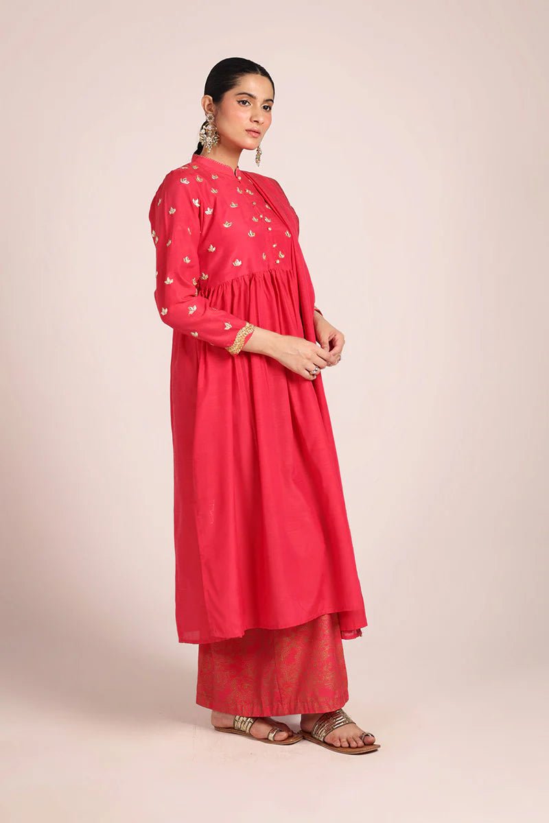 ZAREEN GOTA GRACE SUIT - Coral