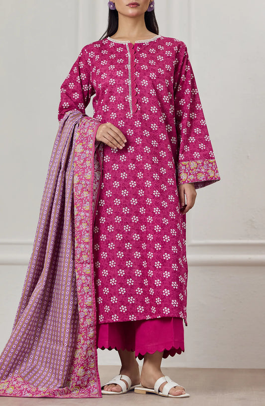 3 PIECE | PRINTED KHADDAR | OTL-25-445
