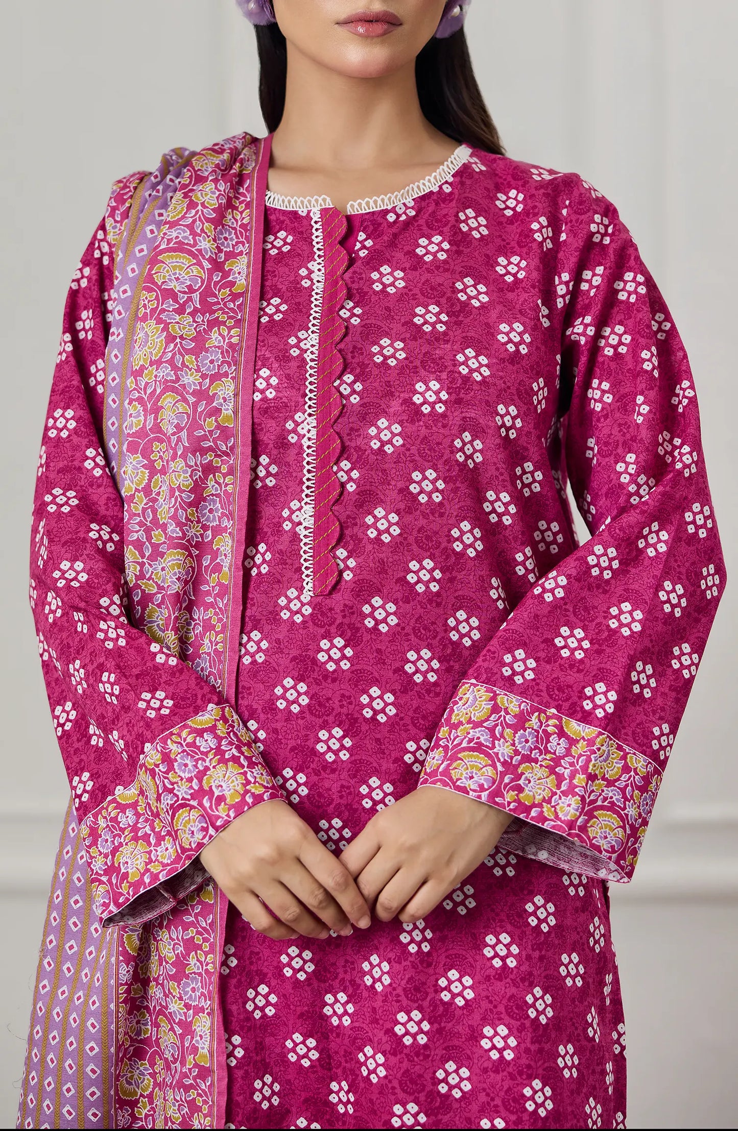 3 PIECE | PRINTED KHADDAR | OTL-25-445