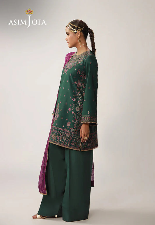 AJULO-06 Embroidered Silk stitched 3 Pcs