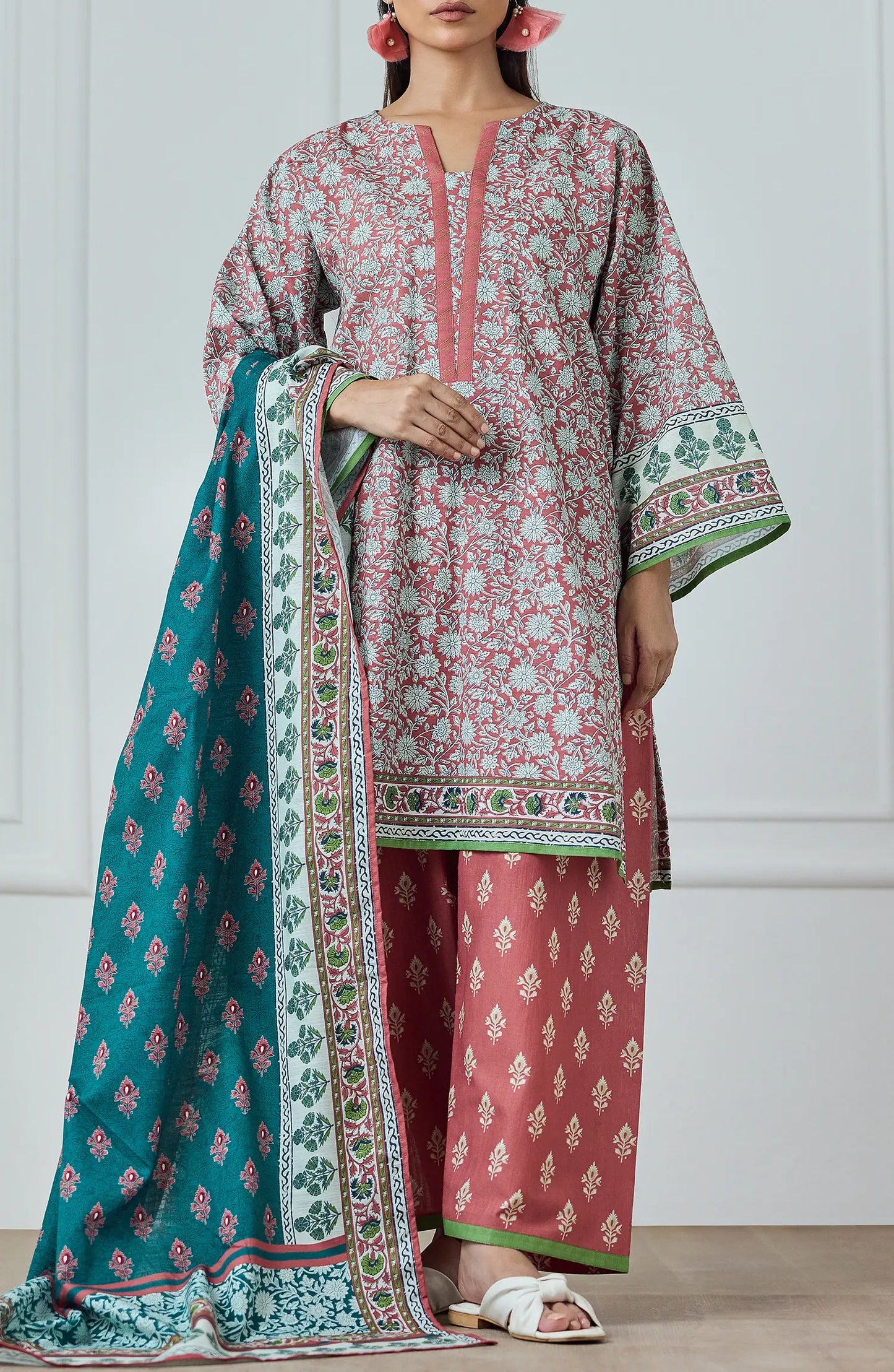 3 PIECE | PRINTED KHADDAR | OTL-25-432
