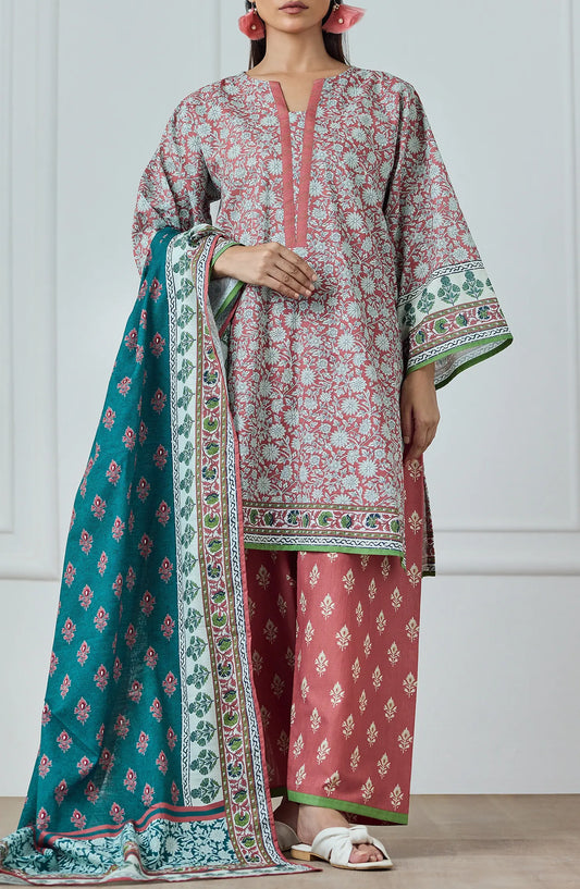 3 PIECE | PRINTED KHADDAR | OTL-25-432