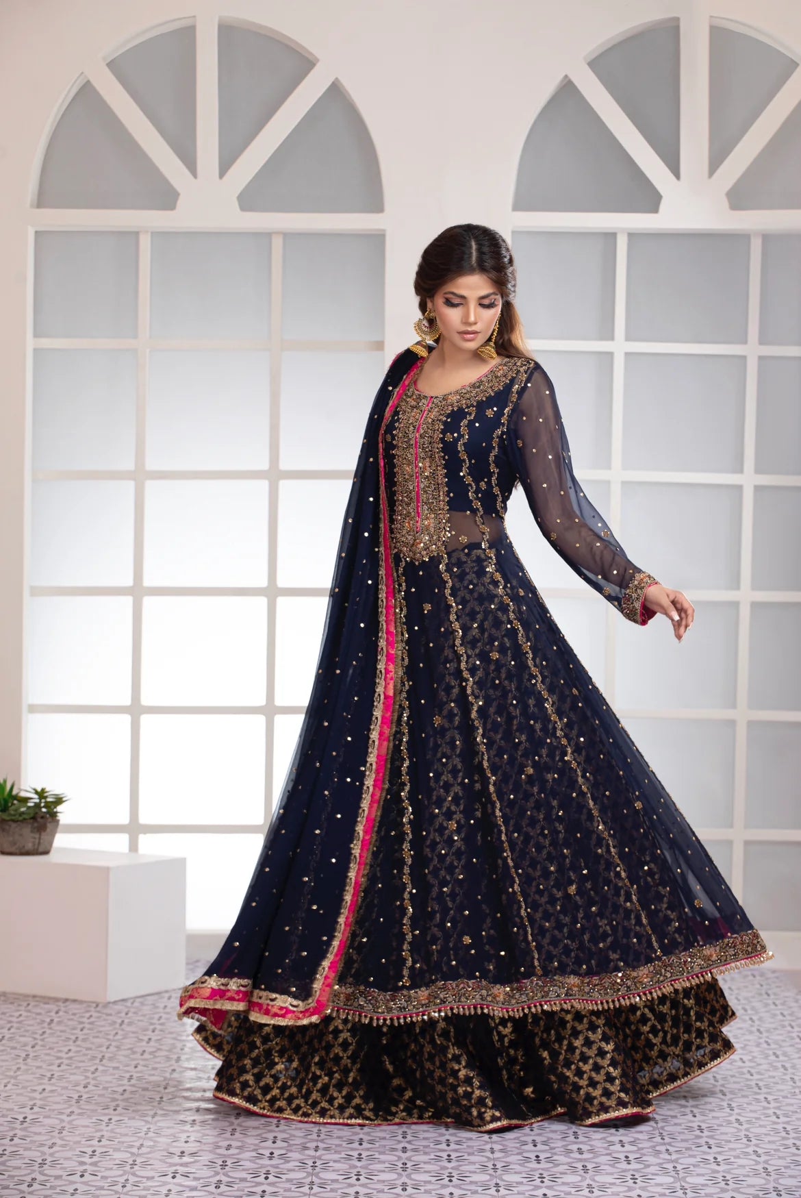 Navy blue Kalidaar