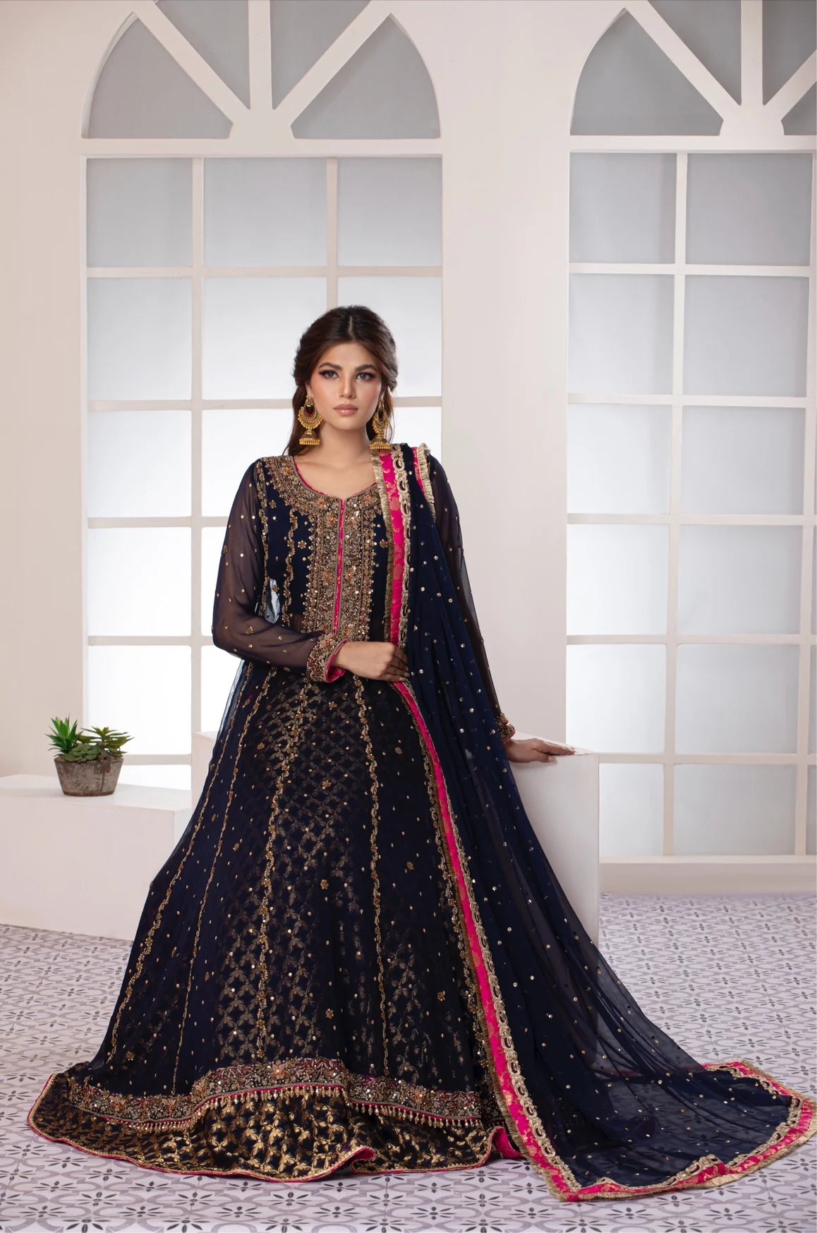 Navy blue Kalidaar