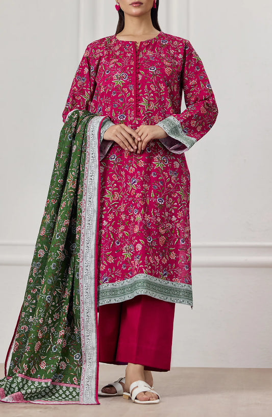 3 PIECE | PRINTED KHADDAR | OTL-25-454