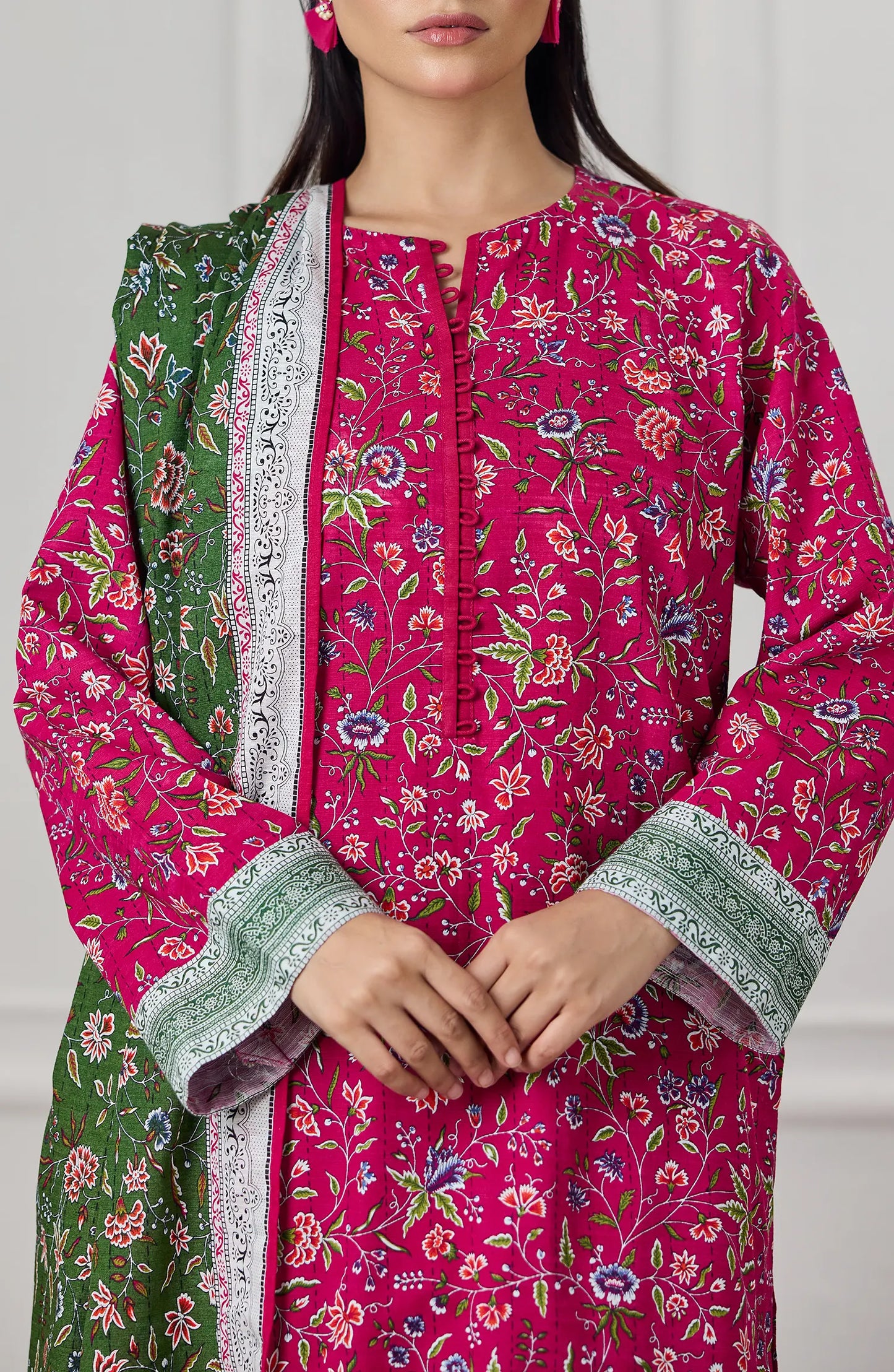 3 PIECE | PRINTED KHADDAR | OTL-25-454