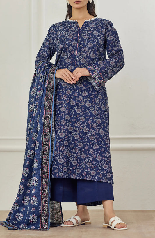 3 PIECE | PRINTED KHADDAR | OTL-25-434