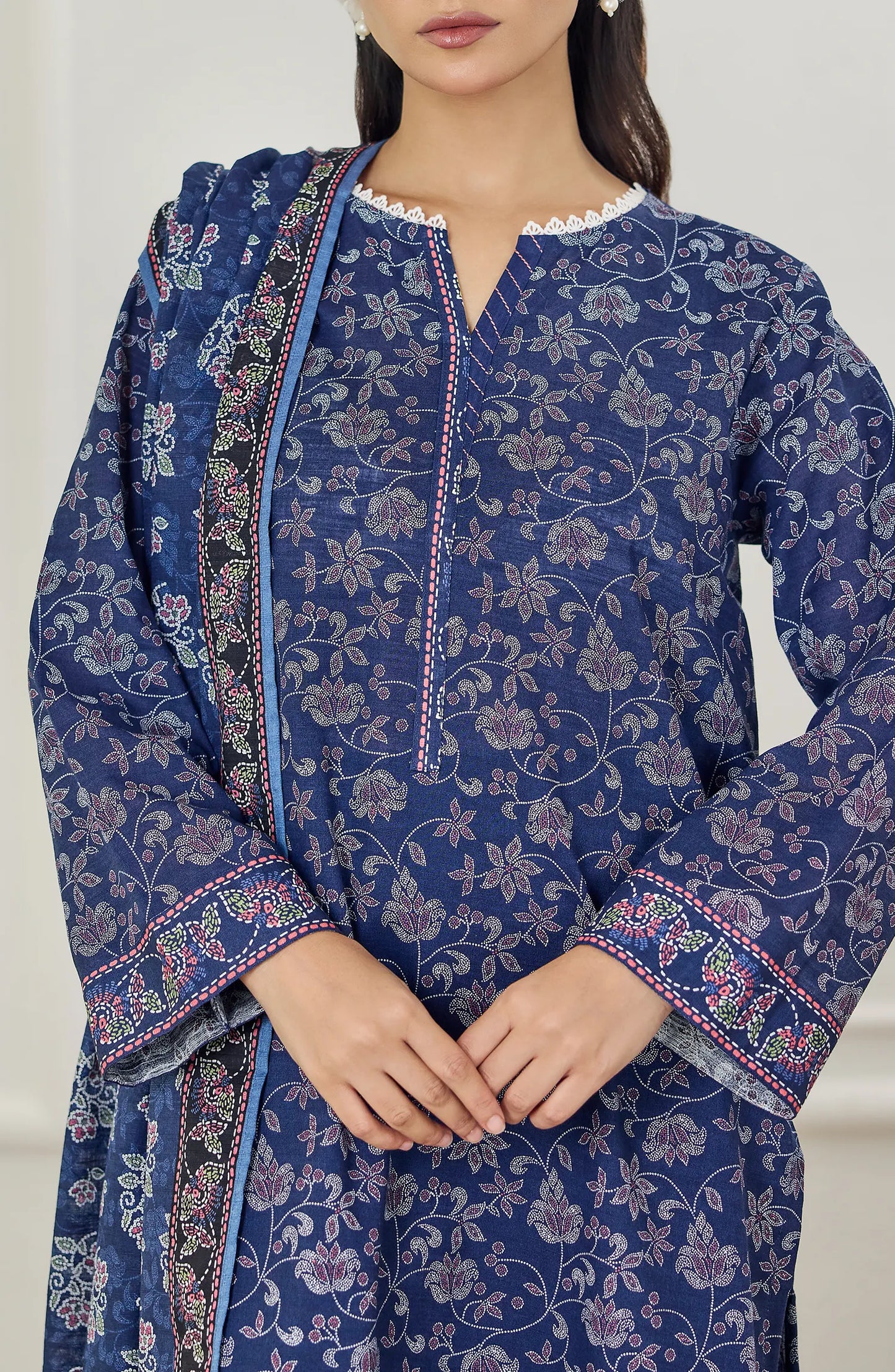3 PIECE | PRINTED KHADDAR | OTL-25-434