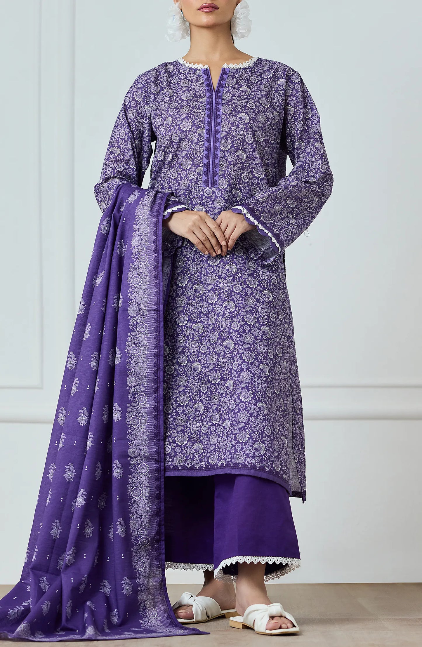 3 PIECE | PRINTED KHADDAR | OTL-25-423