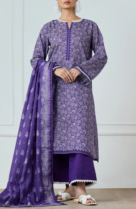 3 PIECE | PRINTED KHADDAR | OTL-25-423