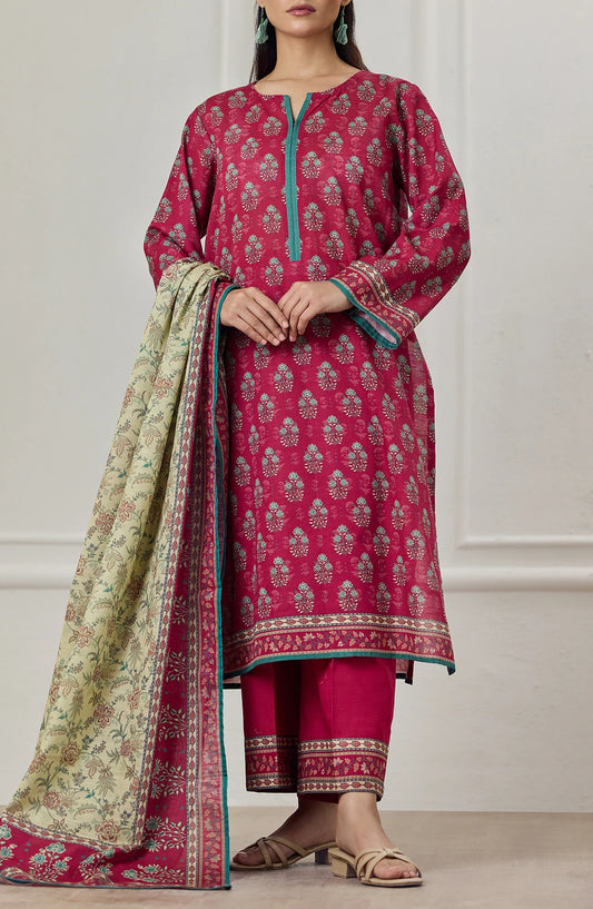 3 PIECE | PRINTED KHADDAR | OTL-25-416