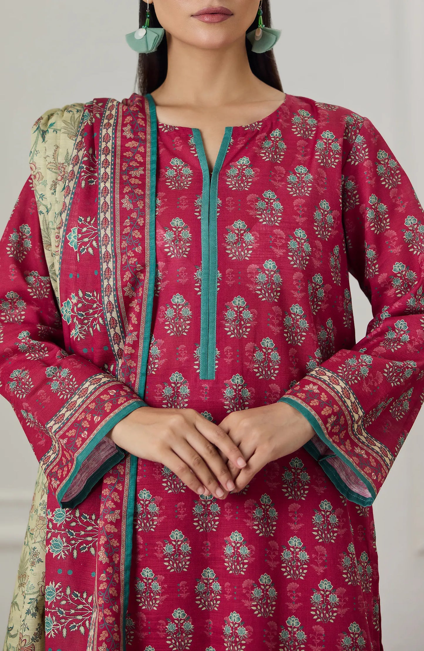3 PIECE | PRINTED KHADDAR | OTL-25-416