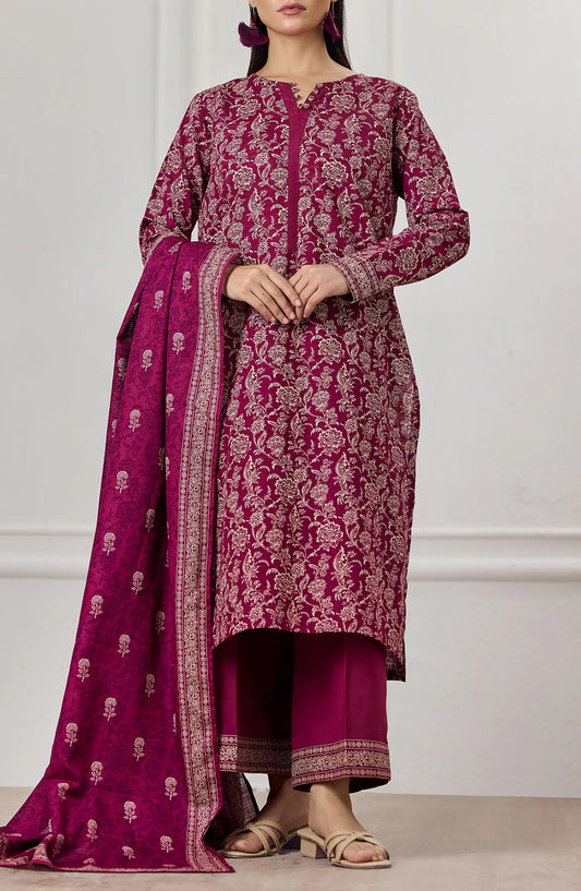 3 PIECE | PRINTED KHADDAR | OTL-25-436