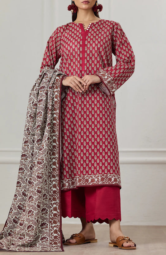 3 PIECE | PRINTED KHADDAR | OTL-25-417