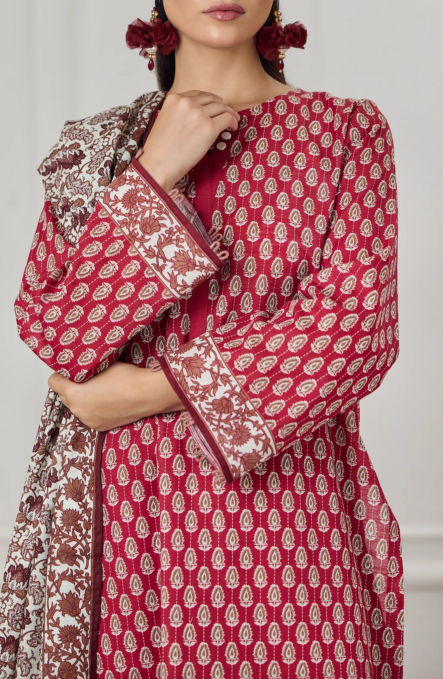 3 PIECE | PRINTED KHADDAR | OTL-25-417