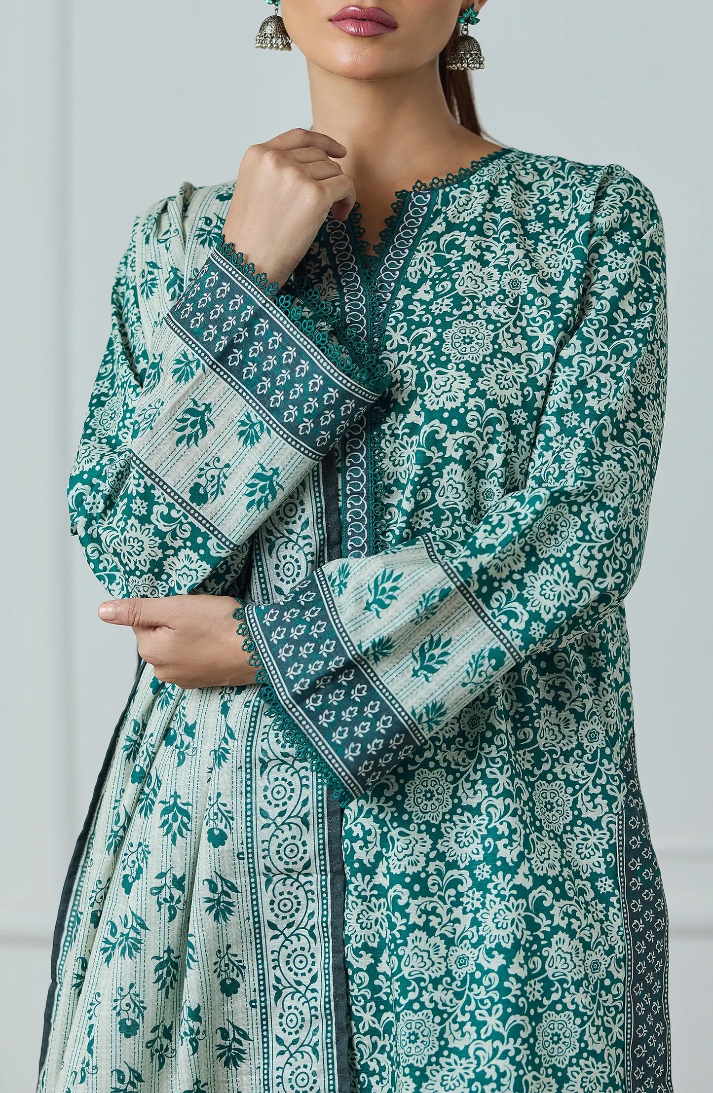 3 PIECE | PRINTED KHADDAR | OTL-25-425