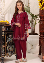 Front View of Bella Girls Trouser Kurti Set