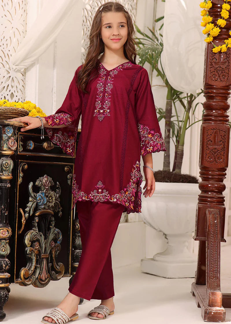 Detailed Embroidery on Bella Kurti for Girls