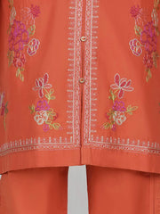2 Piece Lawn Slub Suit- Embroidered (Pret)
