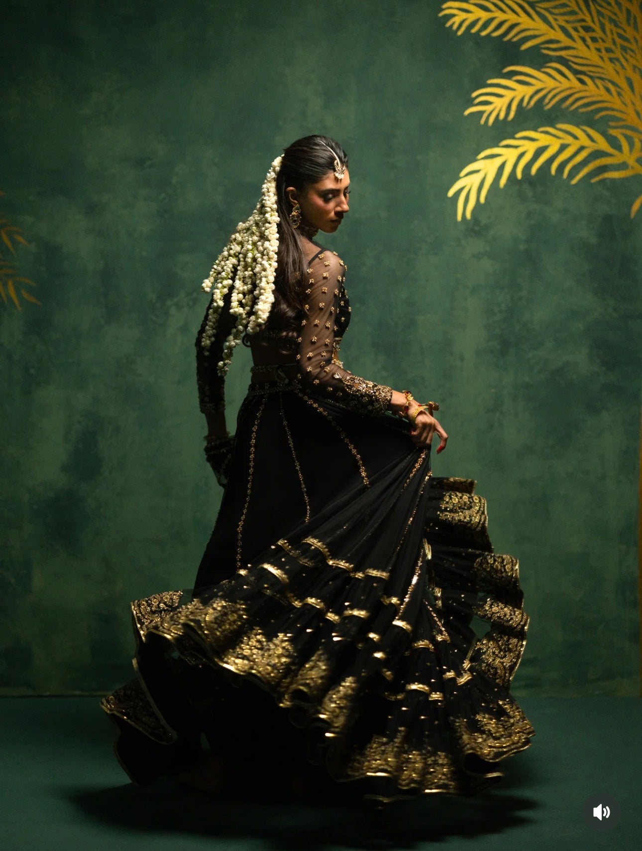 Aura Black Lehnga Choli-Indian Wedding style Lehnga