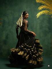 Aura Black Lehnga Choli-Indian Wedding style Lehnga