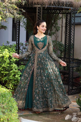 3 Piece NF-3007 Bottle Green Net Stitched Shirt