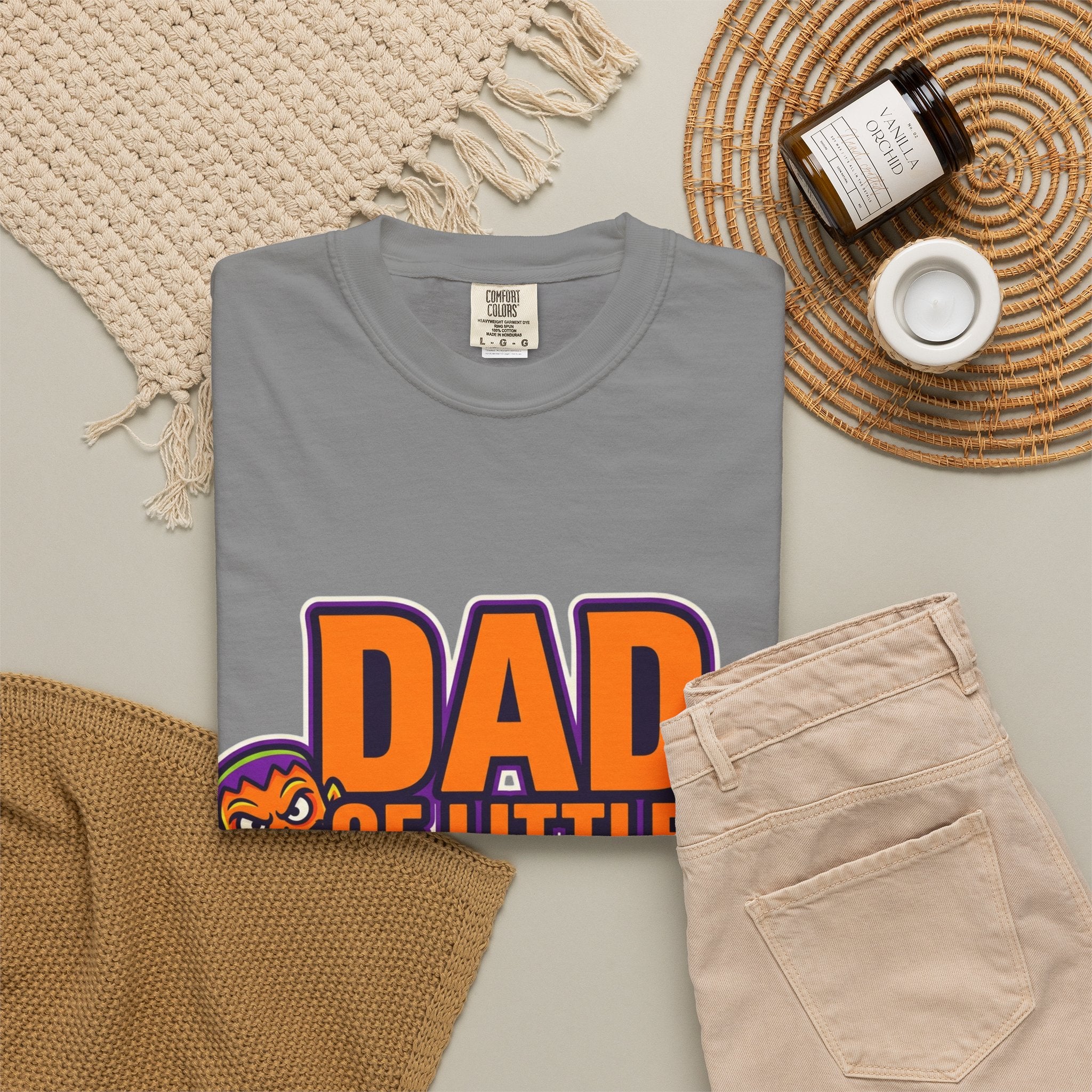 Dad of Little Monsters T-Shirt — Halloween Dad Tee with Pumpkin & Monster Faces