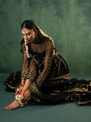 Aura Black Lehnga Choli-Indian Wedding style Lehnga