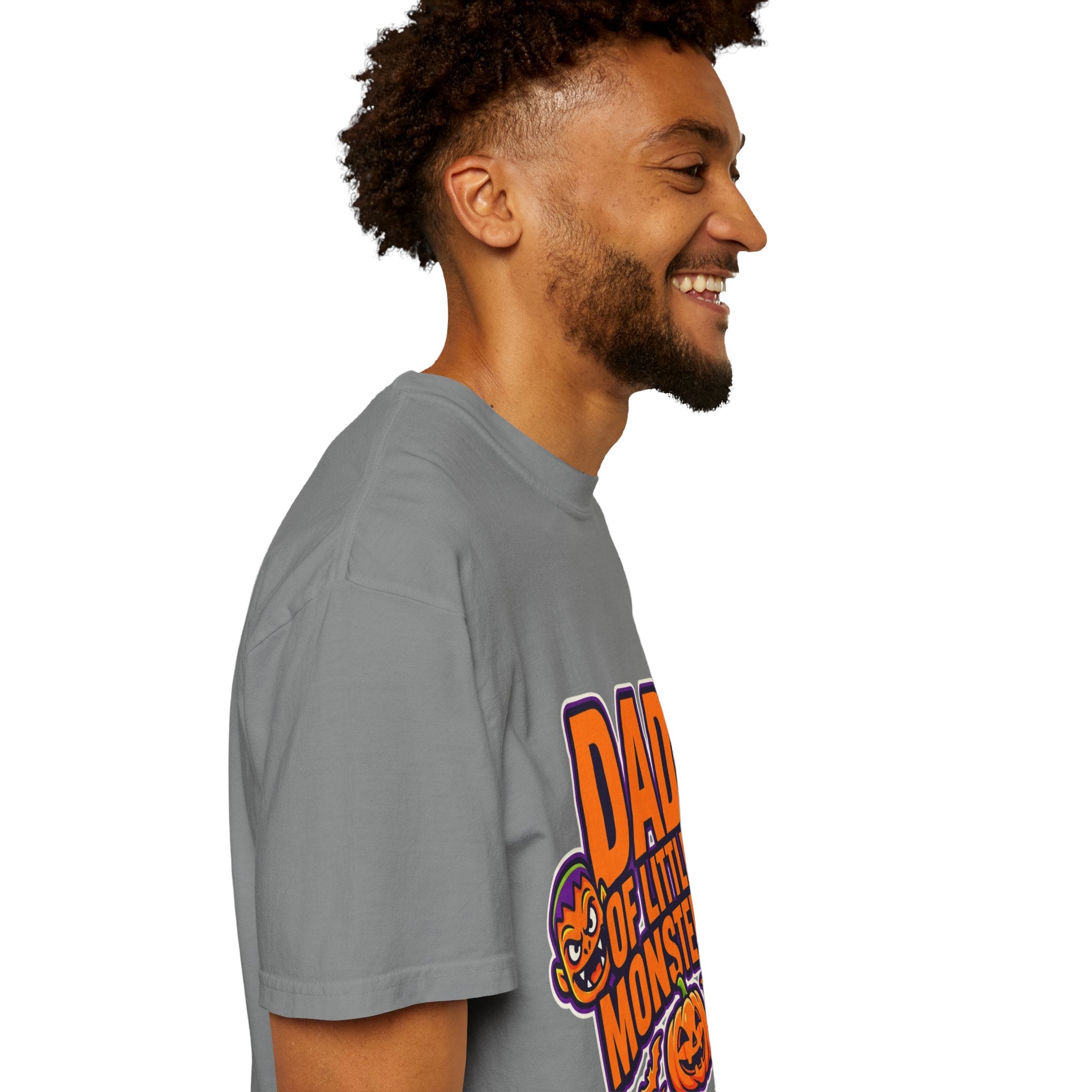 Dad of Little Monsters T-Shirt — Halloween Dad Tee with Pumpkin & Monster Faces